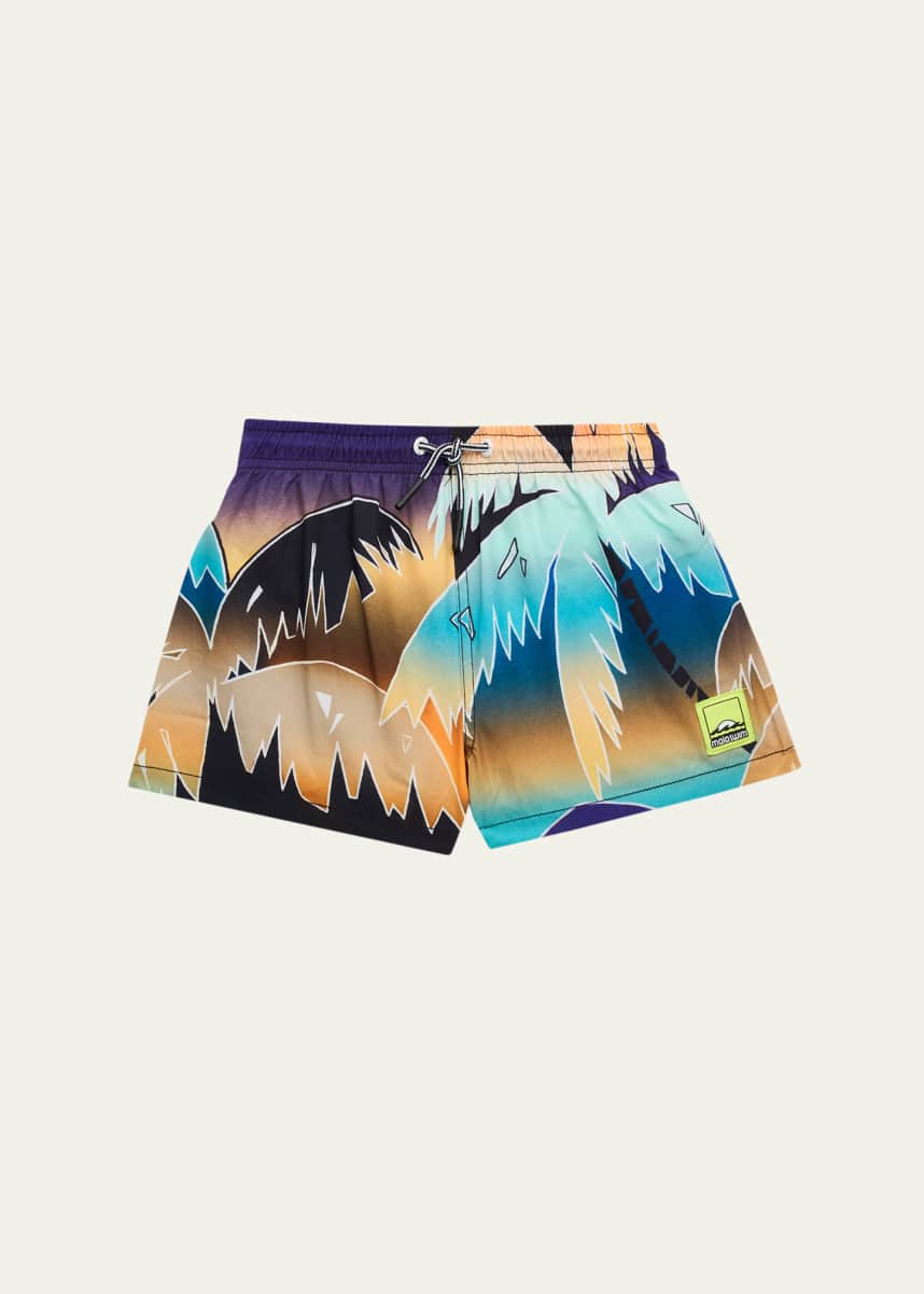 Molo Boy's Niko Printed Swim Shorts, Size 18M-6