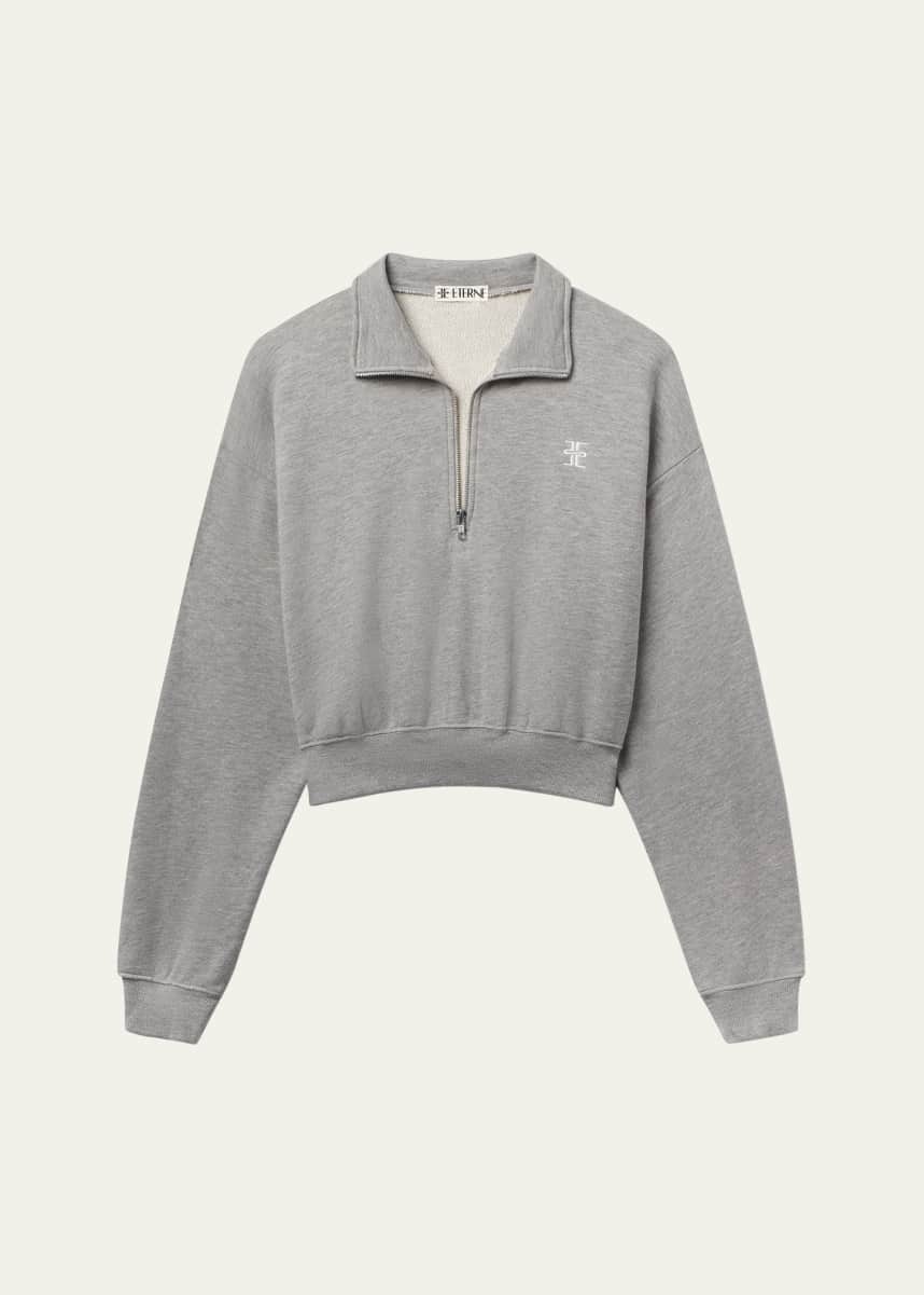 Eterne Cropped Half-Zip Sweatshirt