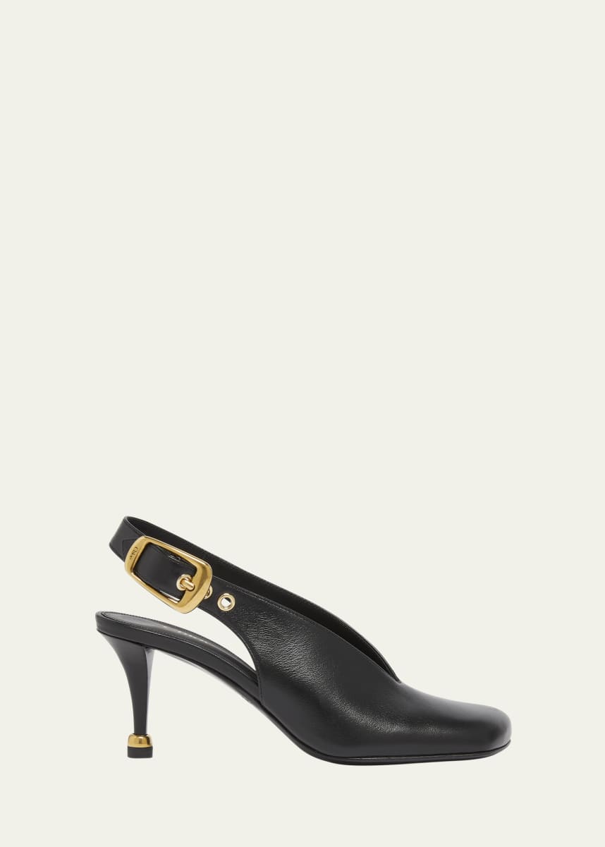 Chloe Andrea Leather Slingback Pumps
