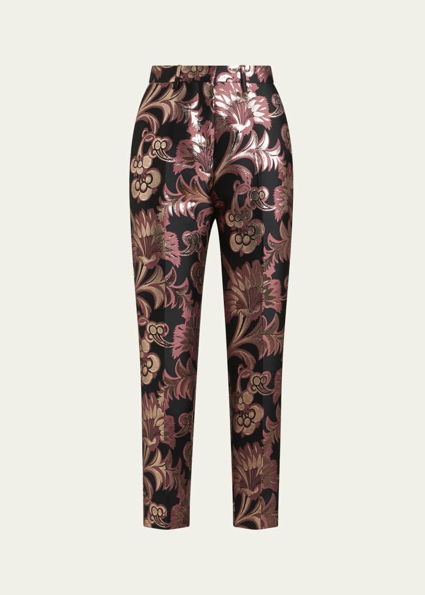 Etro Jacquard Tapered Leg Trousers