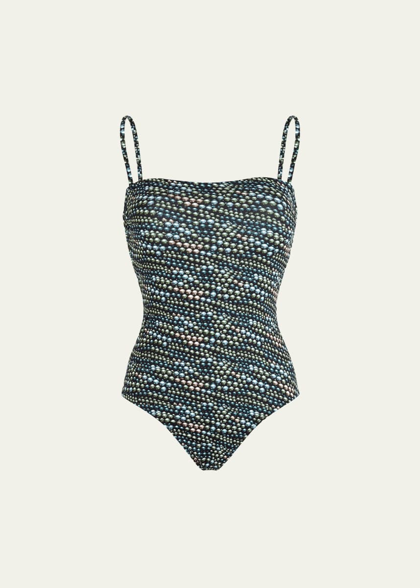 Vilebrequin Pearl Jersey Bandeau One-Piece Swimsuit