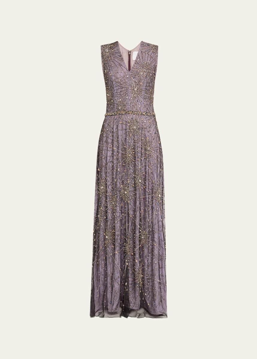 Atelier Prabal Gurung Emily Starburst Beaded Gown