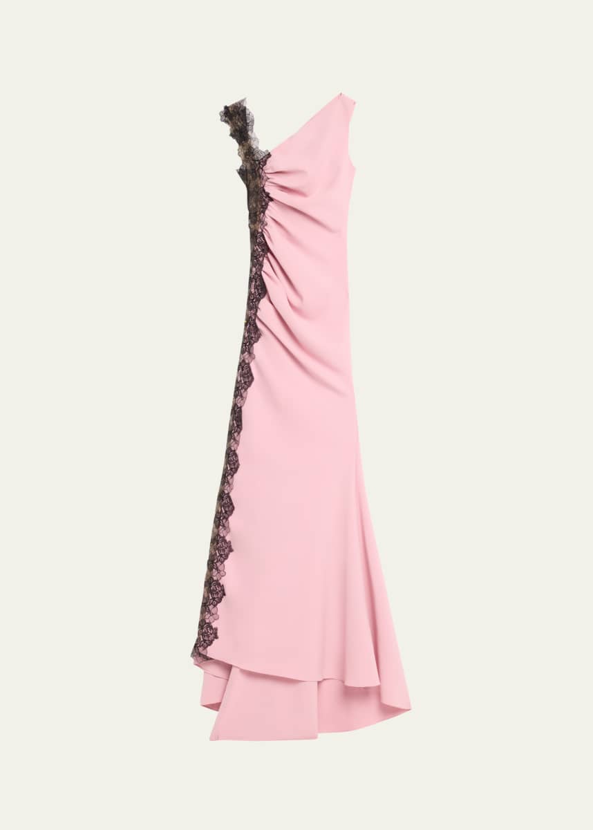 Atelier Prabal Gurung Hannah Lace Crepe Trumpet Gown