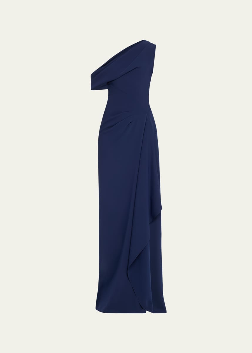 Atelier Prabal Gurung Amelia Off-Shoulder Draped Gown