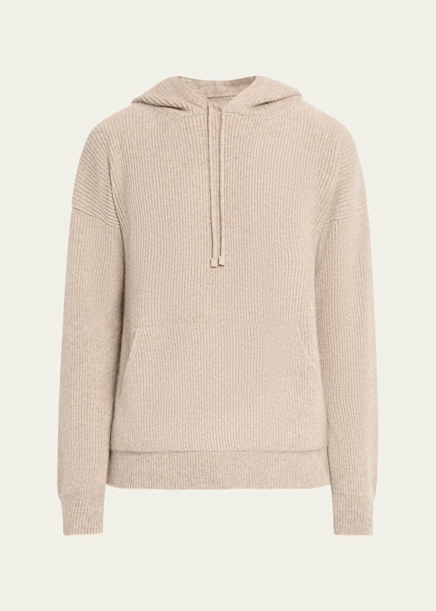 Bergdorf Goodman Men's Cashmere English Rib Hoodie