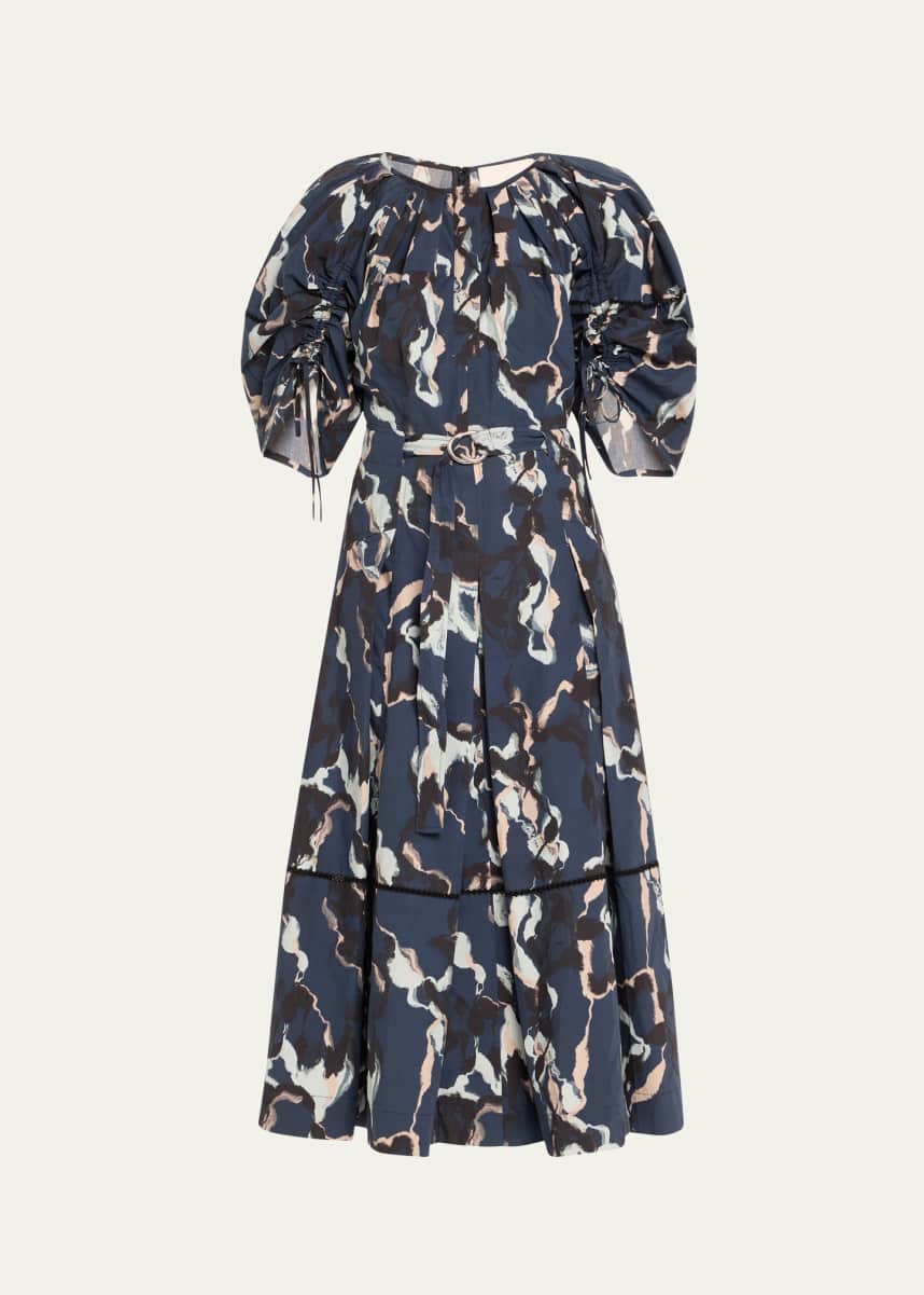 3.1 Phillip Lim Shirred Belted Midi Dress