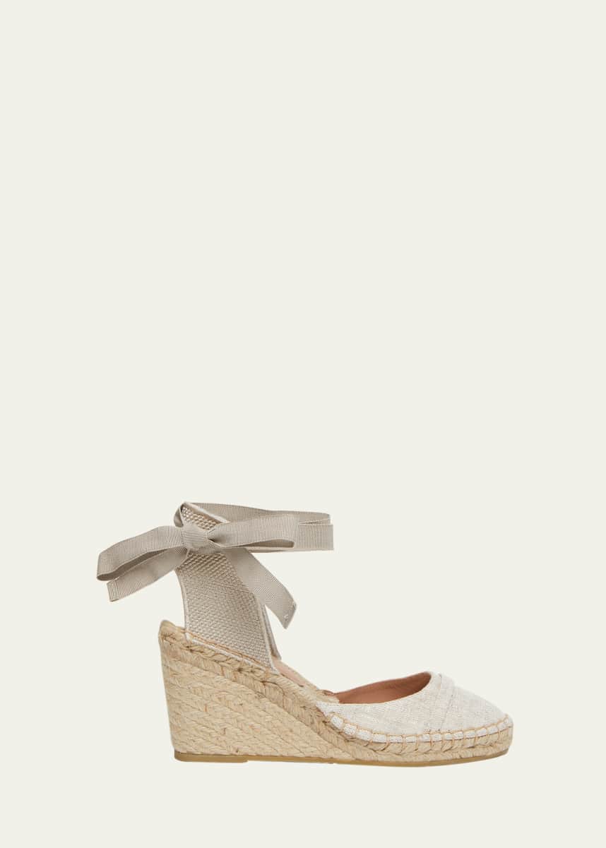 Malone Souliers Ankle Tie Espadrille Wedge Sandals