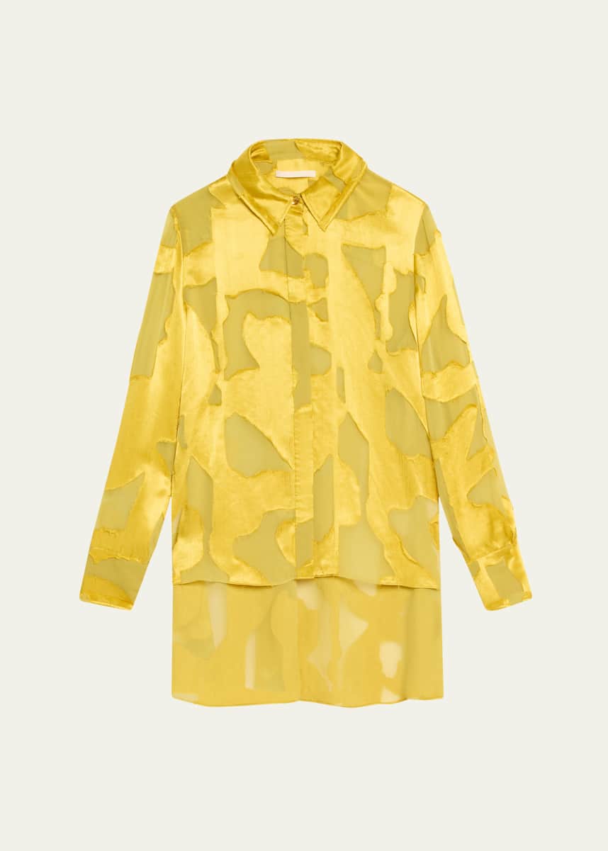 Jason Wu Collection Abstract Fil Coupe Button Down Shirt