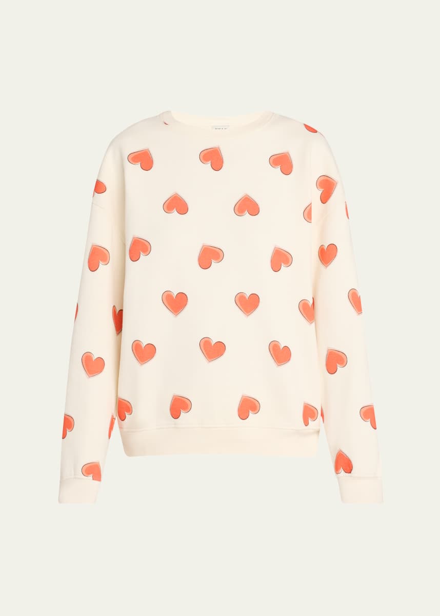 Kule The Oversized All Over Heart Sweatshirt