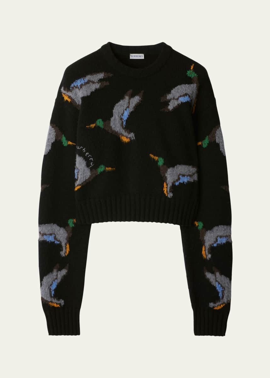 Burberry Intarsia Duck Wool Sweater