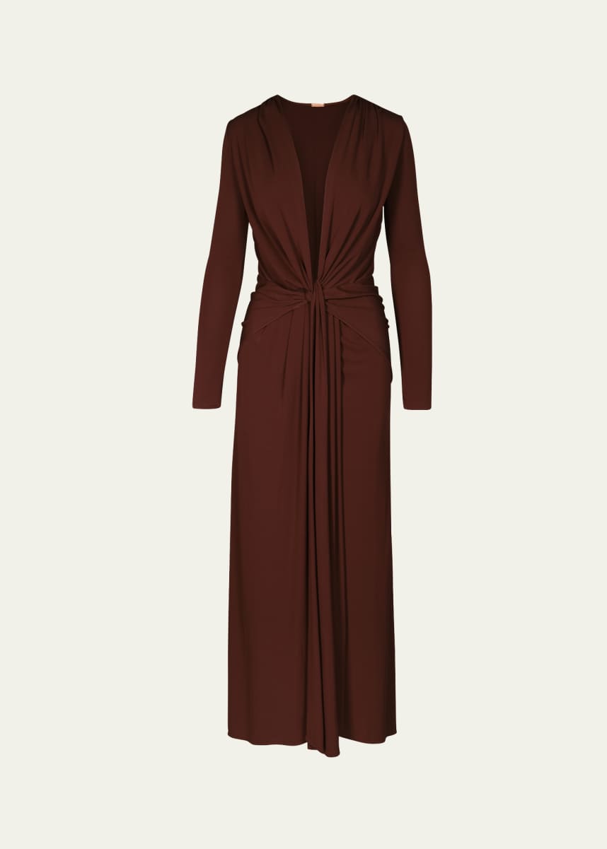 Johanna Ortiz Finding Yourself Draped V-Neck Dress
