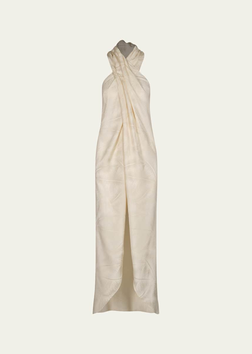 Johanna Ortiz Silent Water Long Jacquard Halter Top