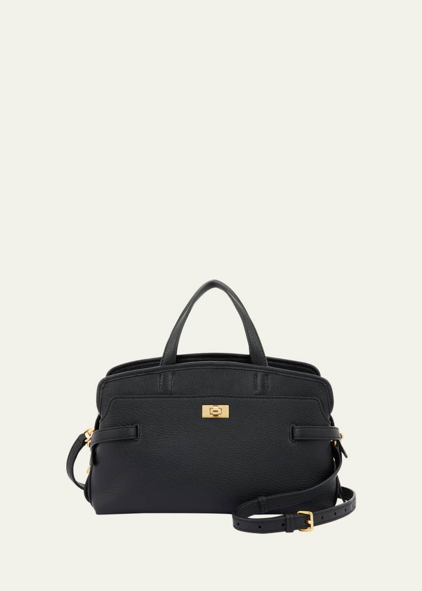 Anya Hindmarch Wilson Small Calf Leather Top-Handle Bag
