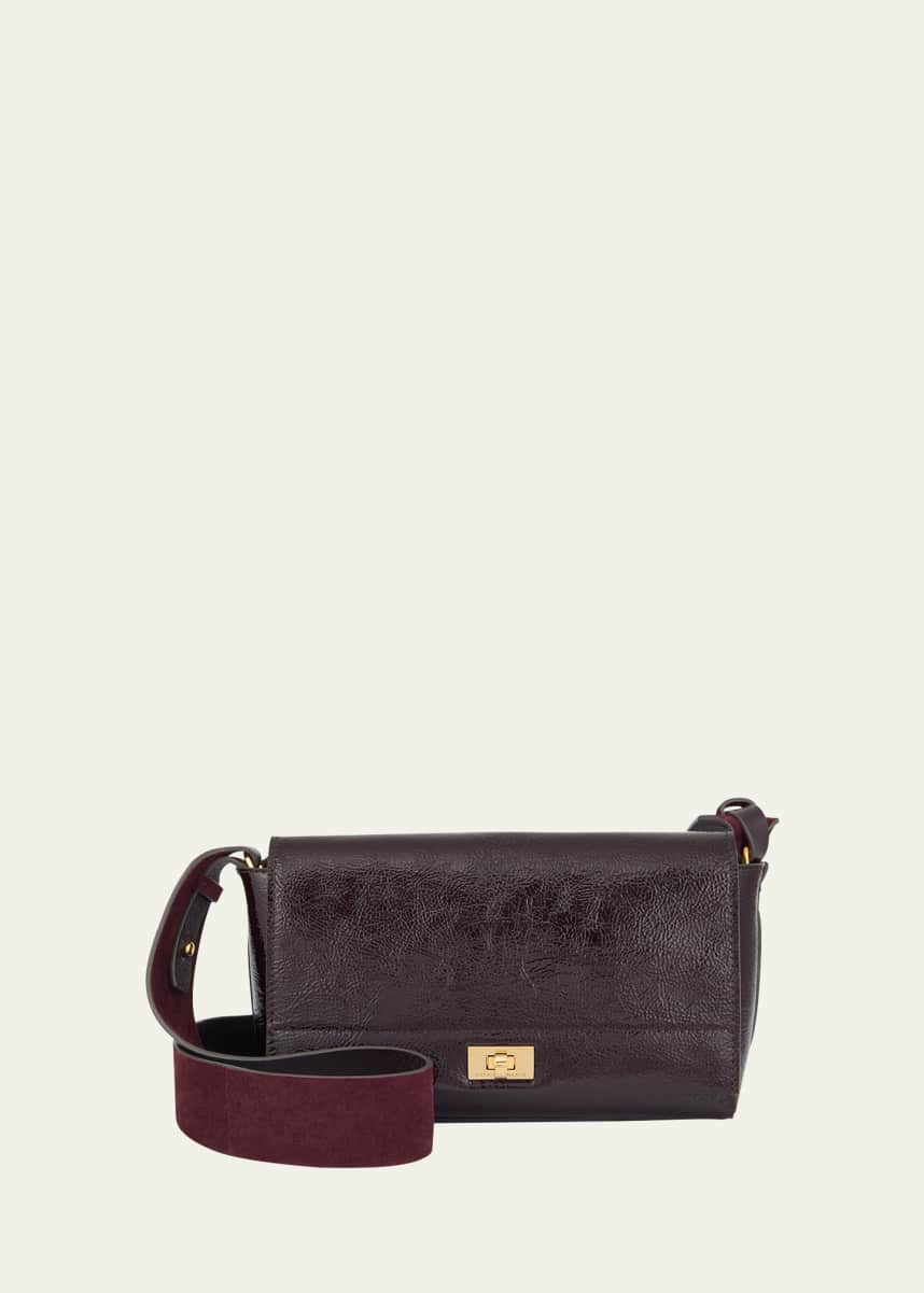 Anya Hindmarch Mortimer Flap Patent Leather Crossbody Bag