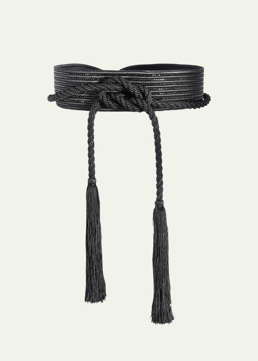 Judith Leiber Couture Corded Wrap Crystal Belt