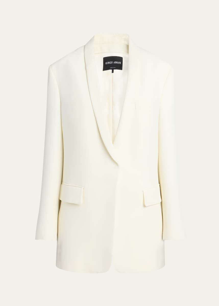 Giorgio Armani Cady Glitter Tuxedo Jacket
