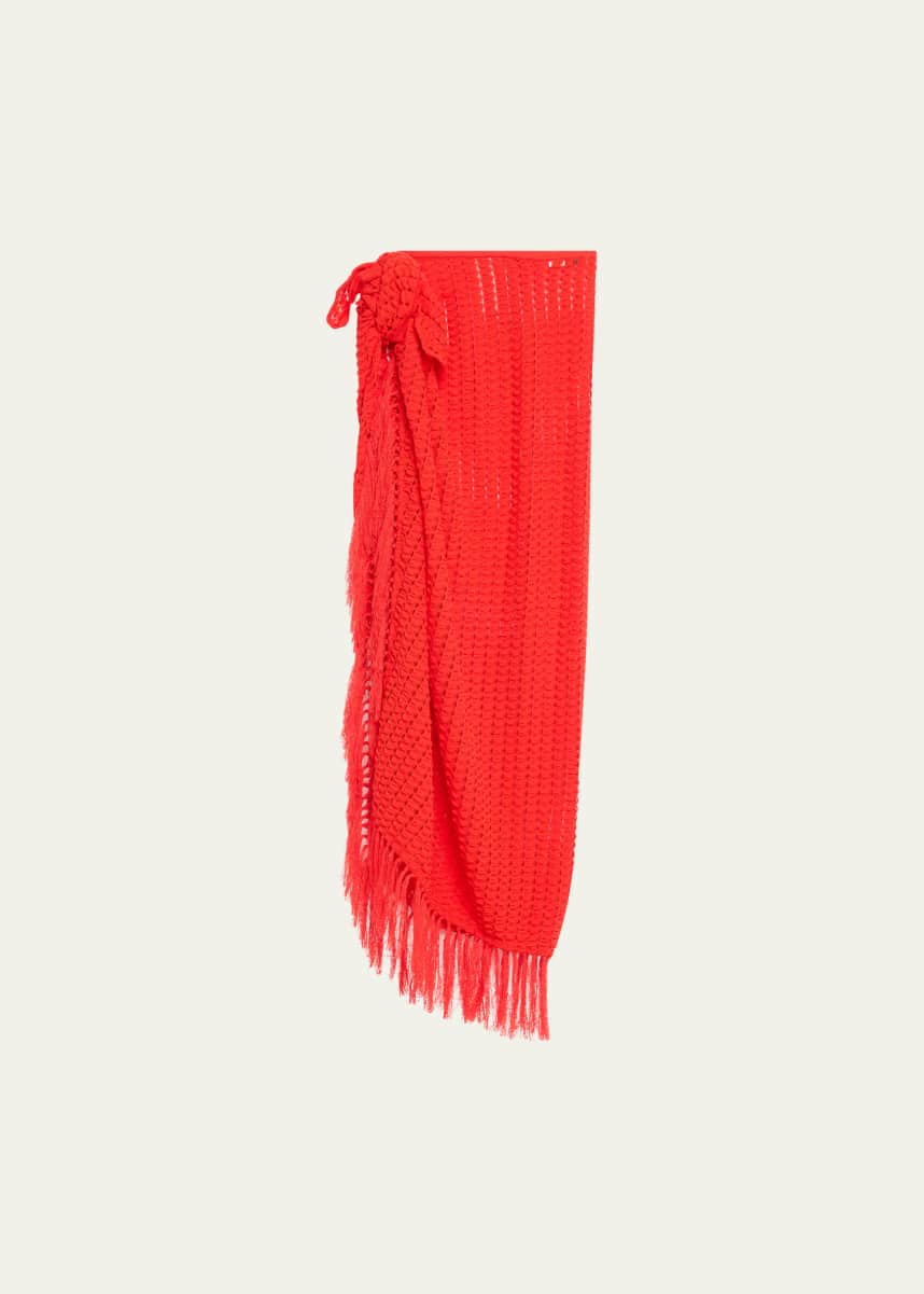 SIMKHAI Thyri Fringe-Trim Pareo Coverup