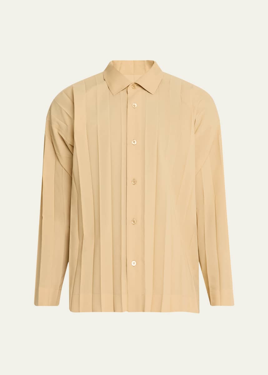 Homme Plisse Issey Miyake Men's Pleated Dress Shirt