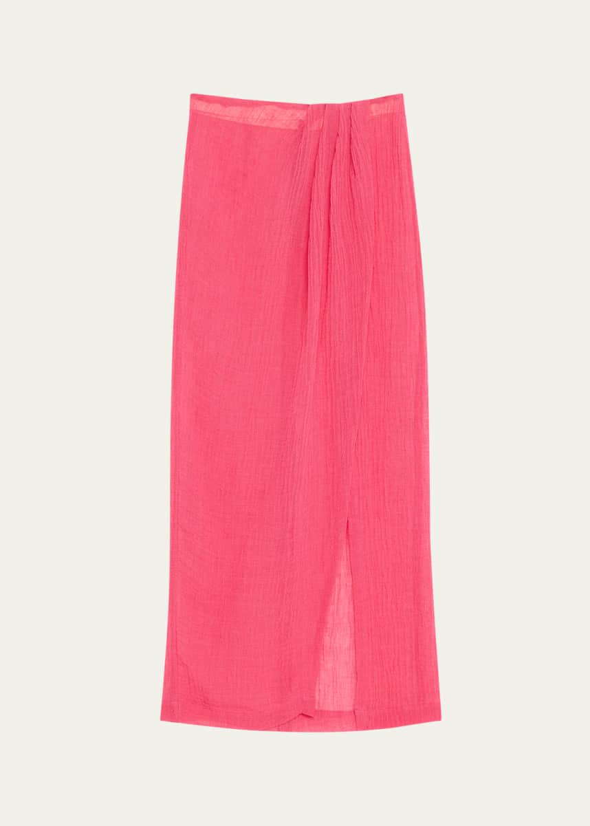 Lisa Marie Fernandez Gauze Sarong Maxi Skirt
