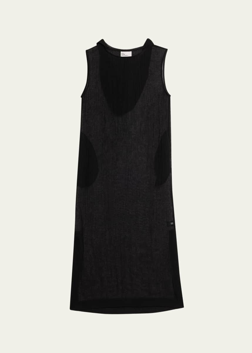 Lisa Marie Fernandez Column Hooded Gauze Maxi Dress