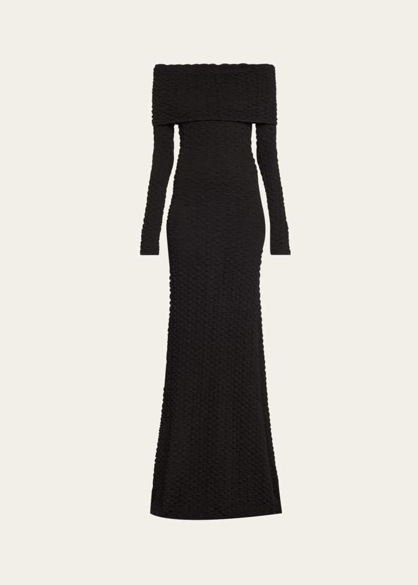 Silvia Tcherassi Ozara Off-Shoulder Column Dress