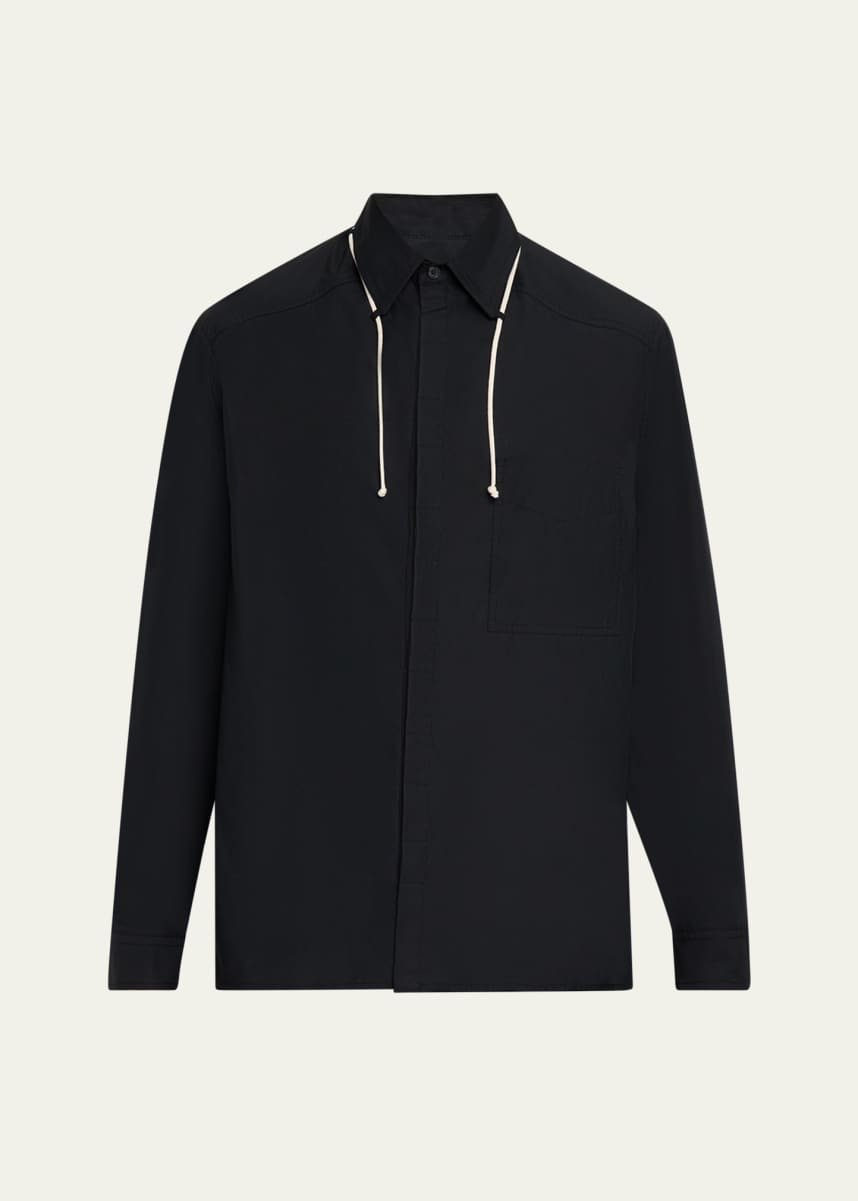 MORDECAI Men's Dress Shirt with String Collar