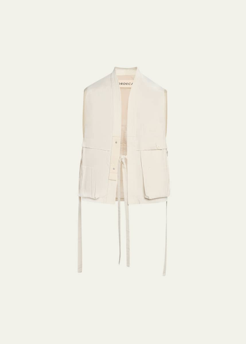 MORDECAI Men's Multi-Pocket Kimono Vest