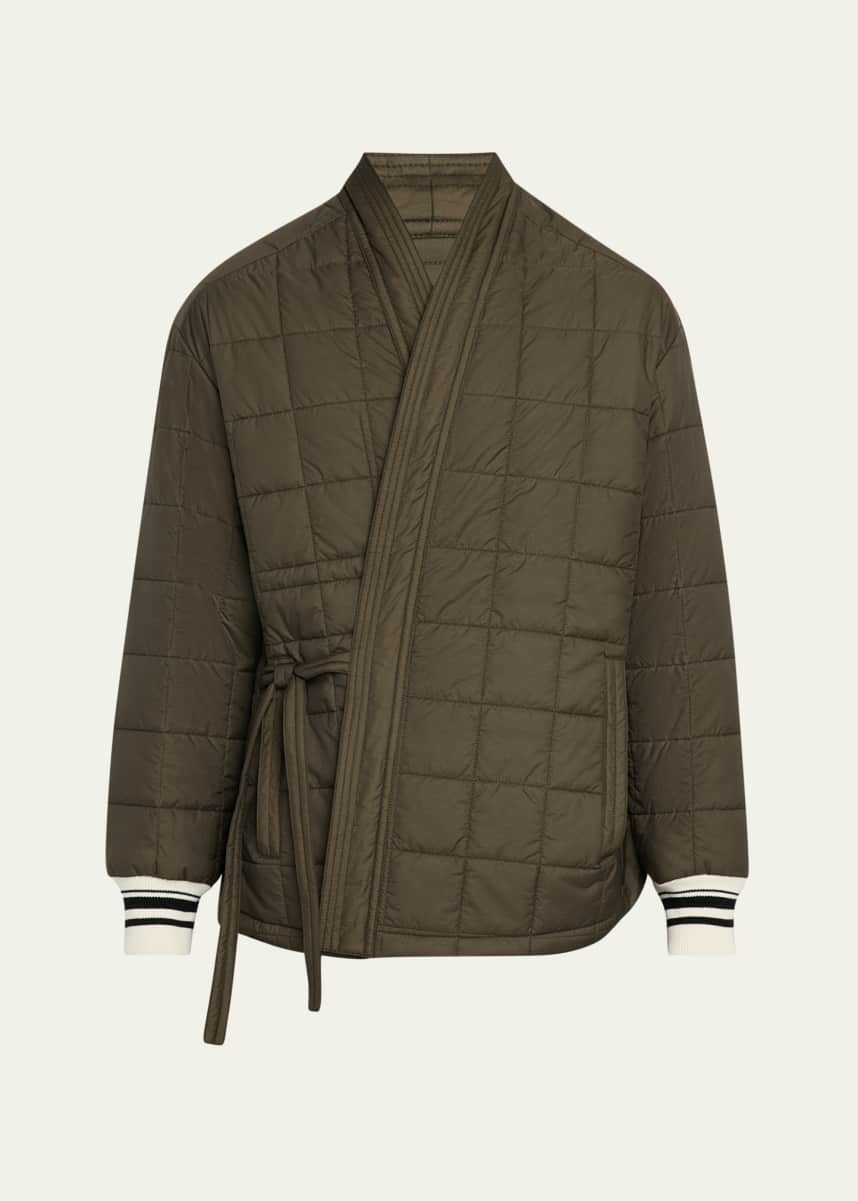 MORDECAI Men's Square-Quilted Kimono Jacket