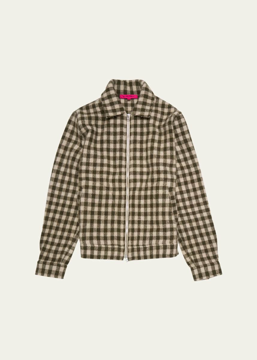 The Elder Statesman Men's Gingham Cashmere Jacket
