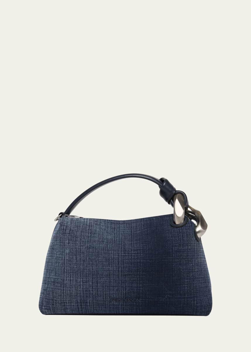 JW Anderson Corner Acid Wash Denim Crossbody Bag