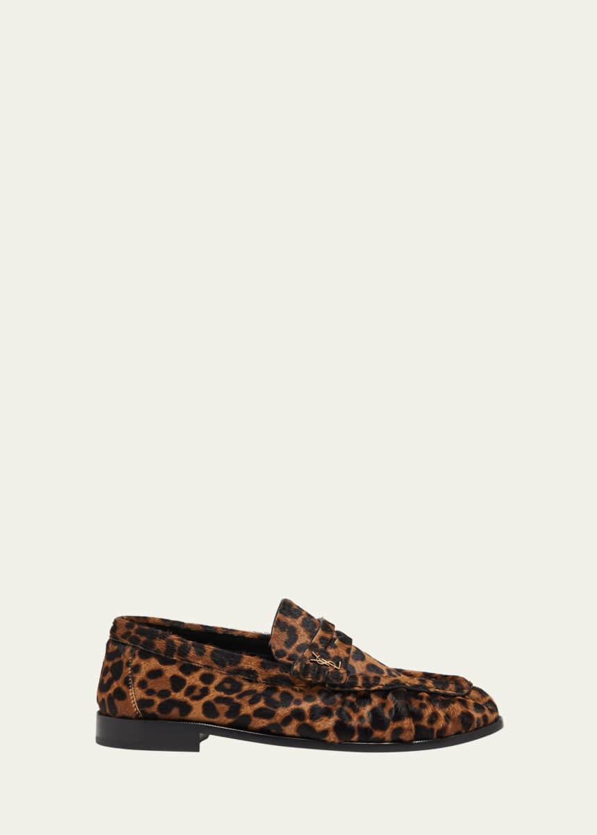 Saint Laurent Le Loafer Leopard Mocassin