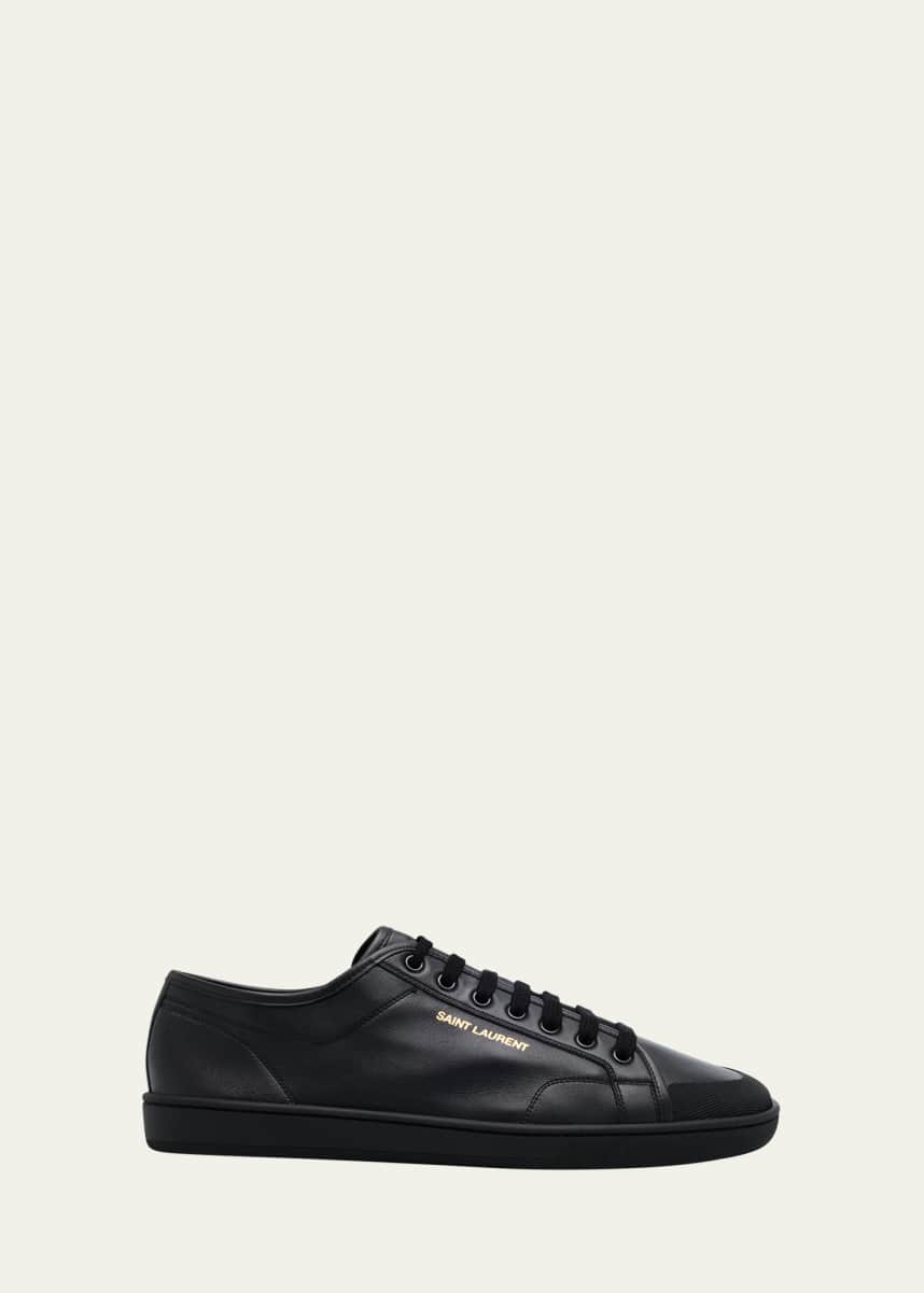 Saint Laurent Men's Gym Leather Low-Top Sneakers
