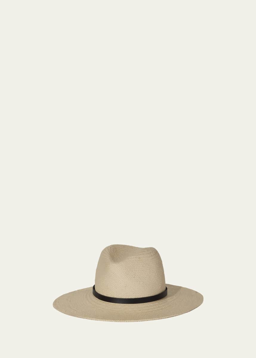 Janessa Leone Lyra Packable Straw Fedora Hat