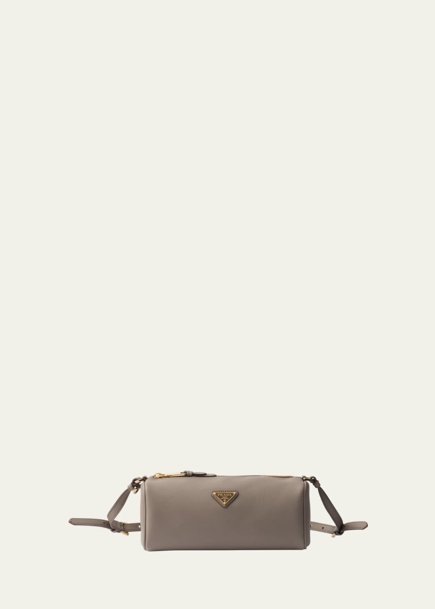 Prada Soft Grain Leather Shoulder Bag