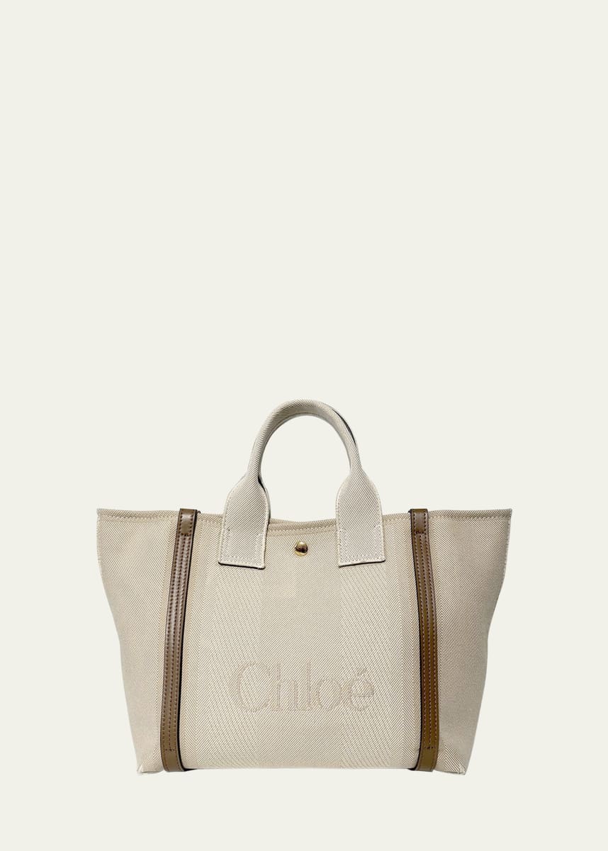 Chloe Small Tote Bag in Jacquard Canvas