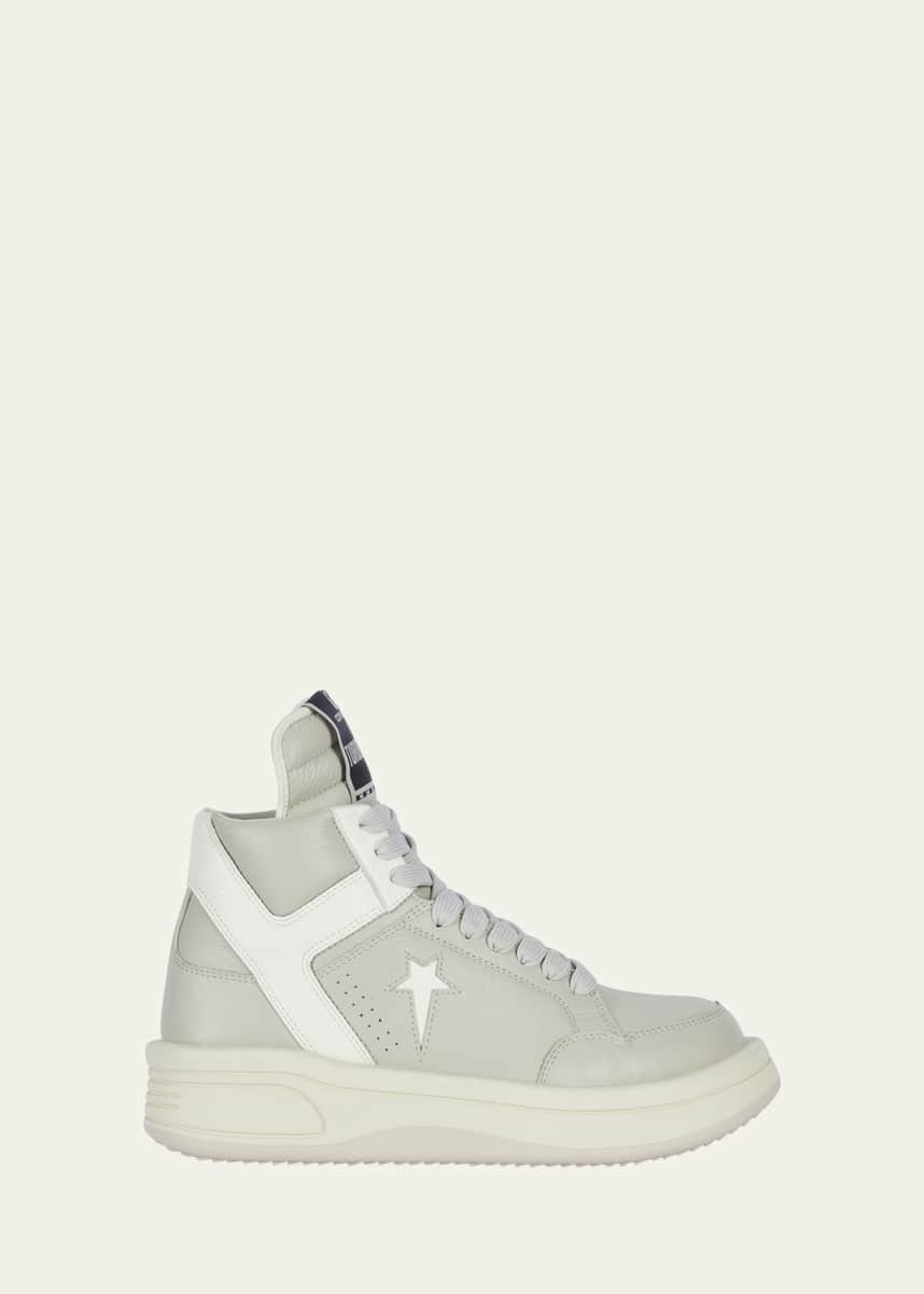 CONVERSE X DRKSHDW TURBOWPN Leather High-Top Sneakers