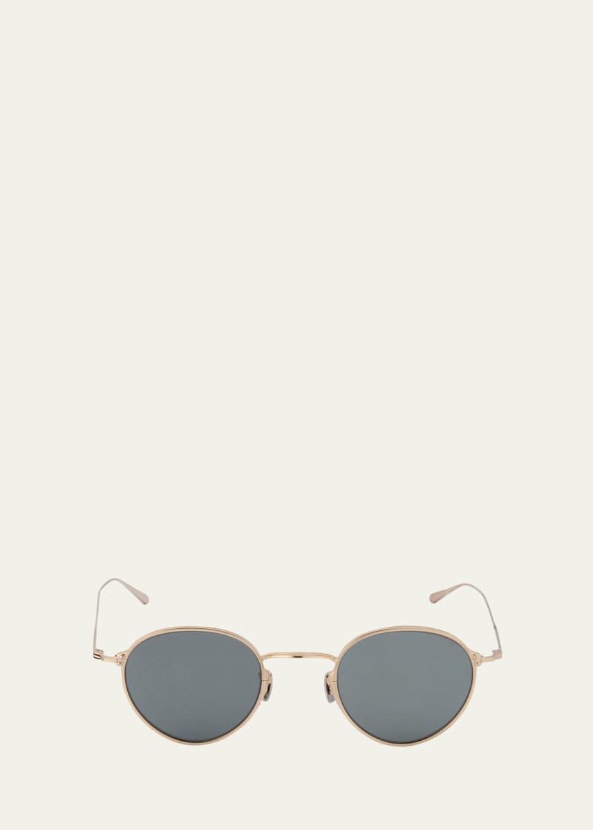 Eyevan Men's 199 Titanium Round Sunglasses