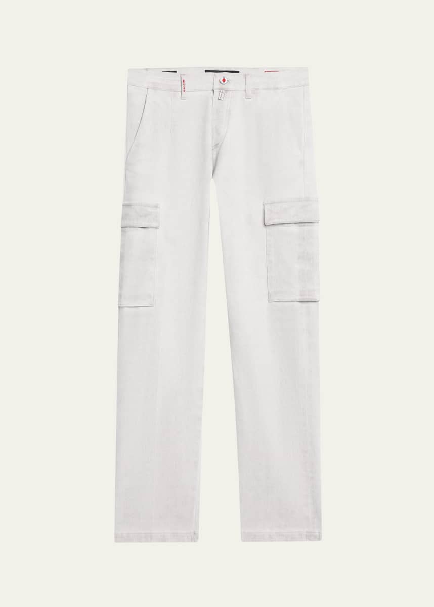 Kiton Men's Acid Wash Cargo Pants