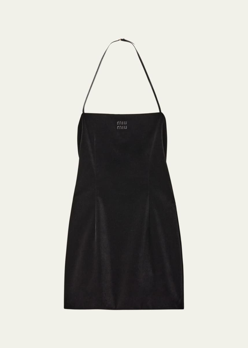 Miu Miu Velvet Halter Mini Dress