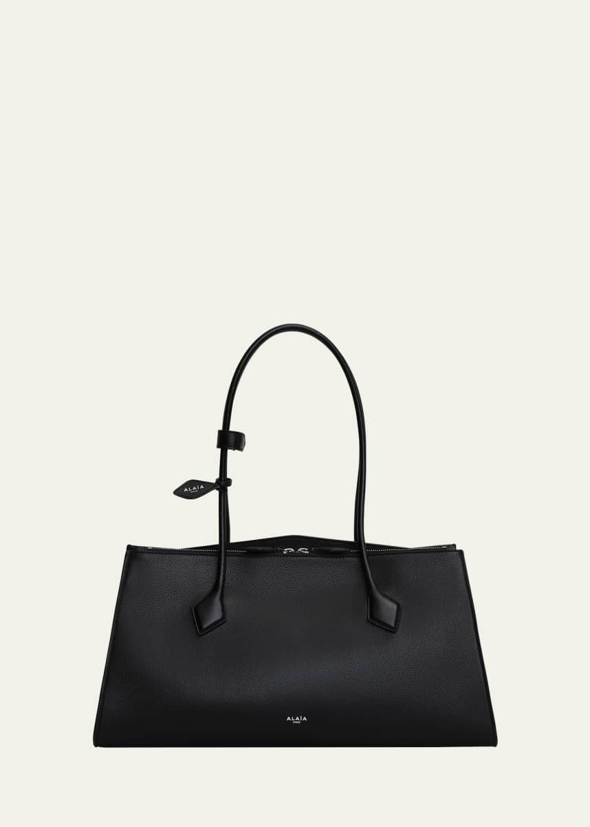 ALAIA Le Teckel Tote Bag in Grained Leather