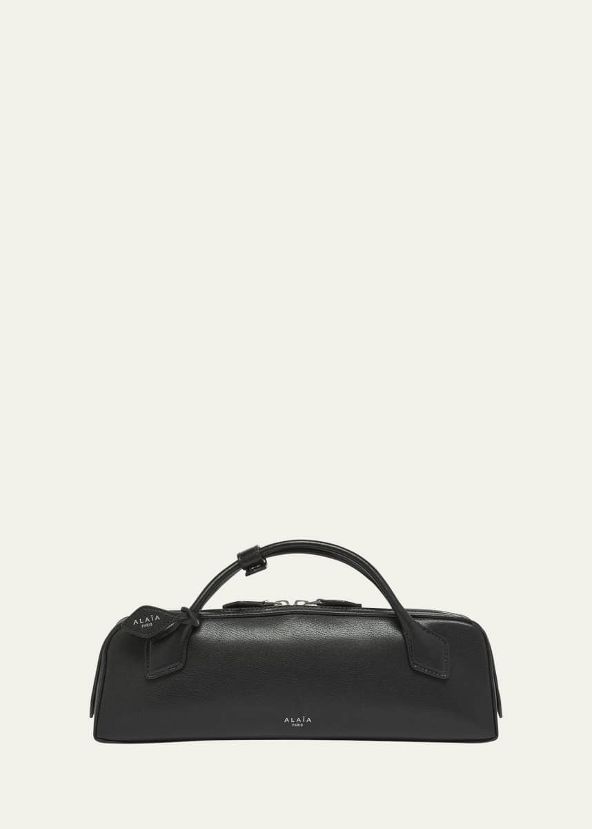 ALAIA Le Teckel Top-Handle Bag in Grained Leather