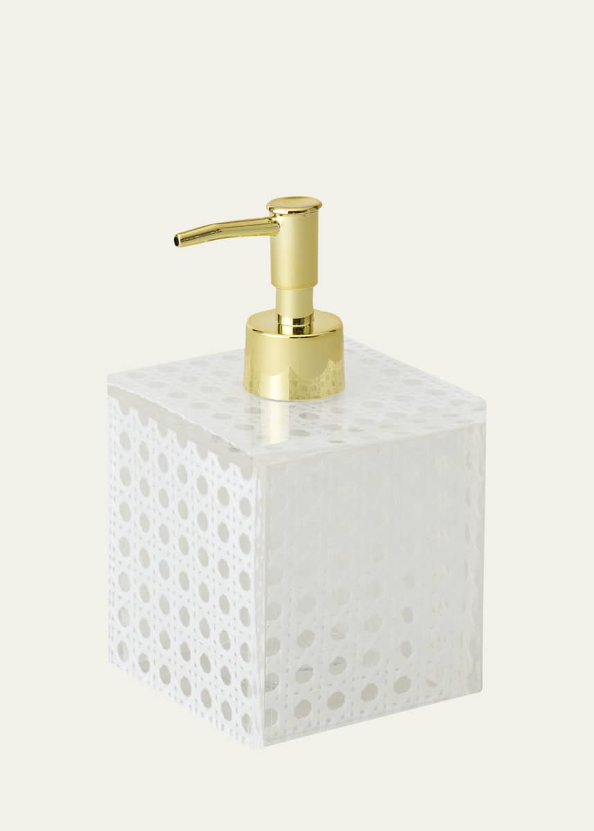 Kim Seybert Reed Soap Dispenser, White