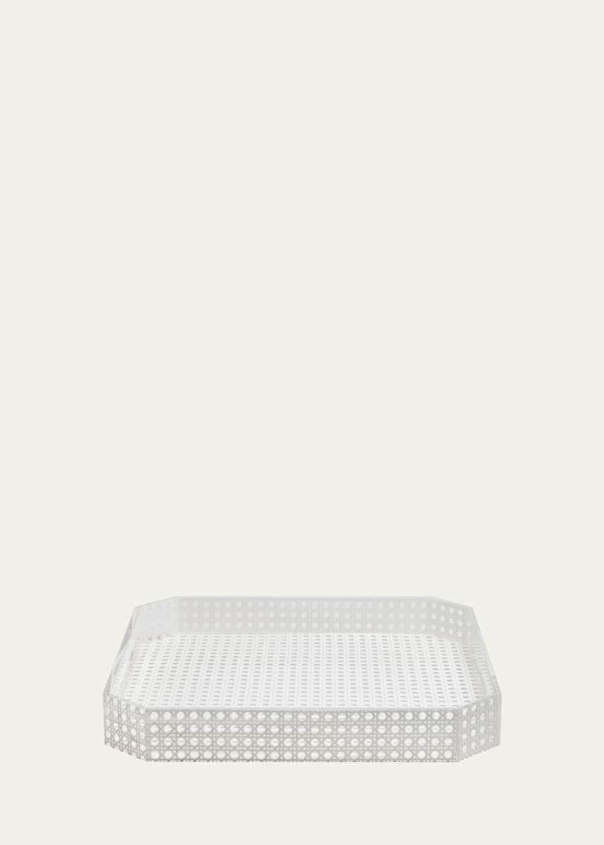 Kim Seybert Reed Tray, White
