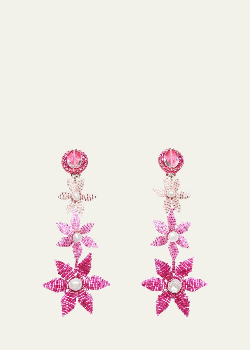 Ranjana Khan Tiered Pink Degrade Earrings