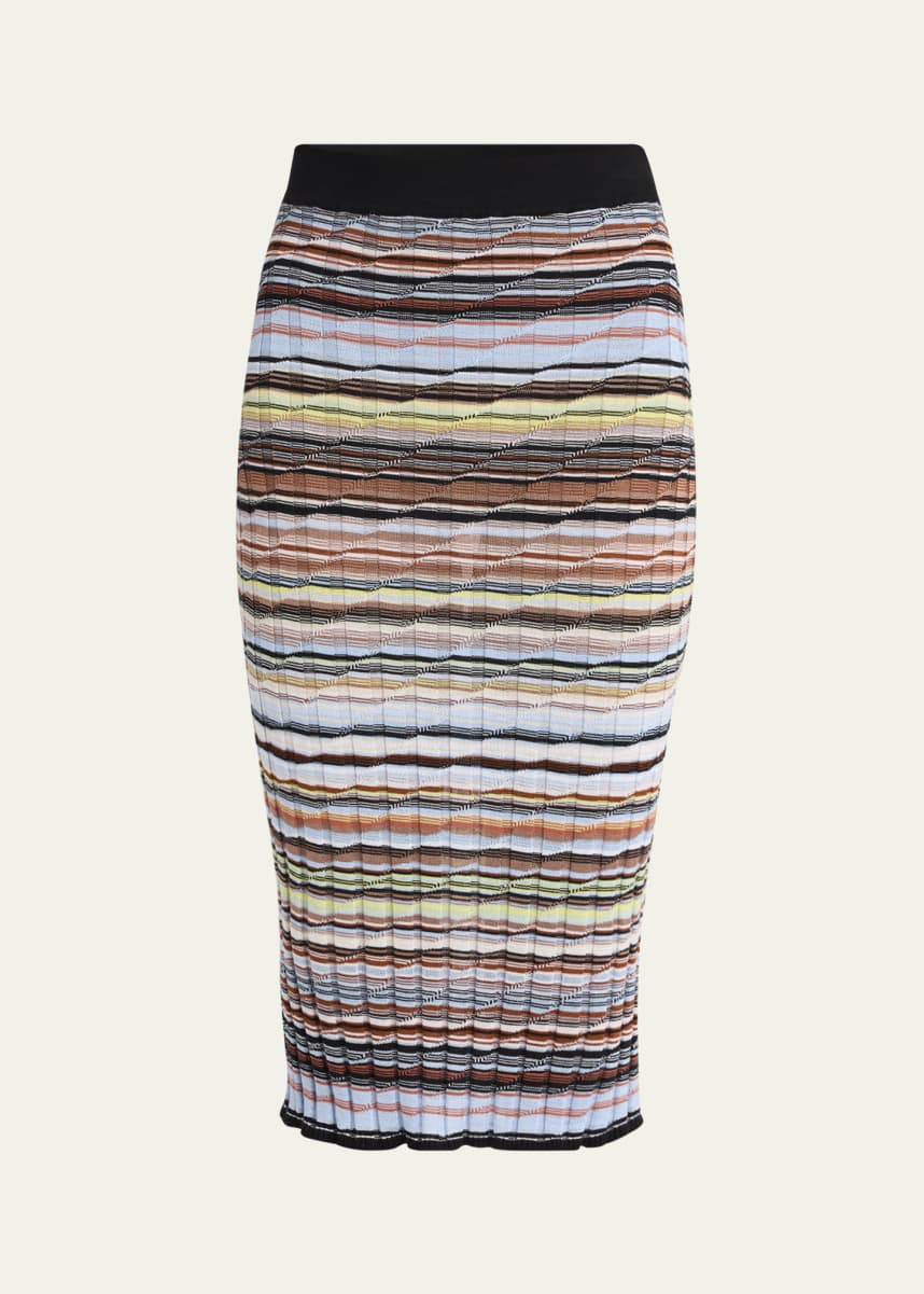 Missoni Stripe Pencil Midi Skirt