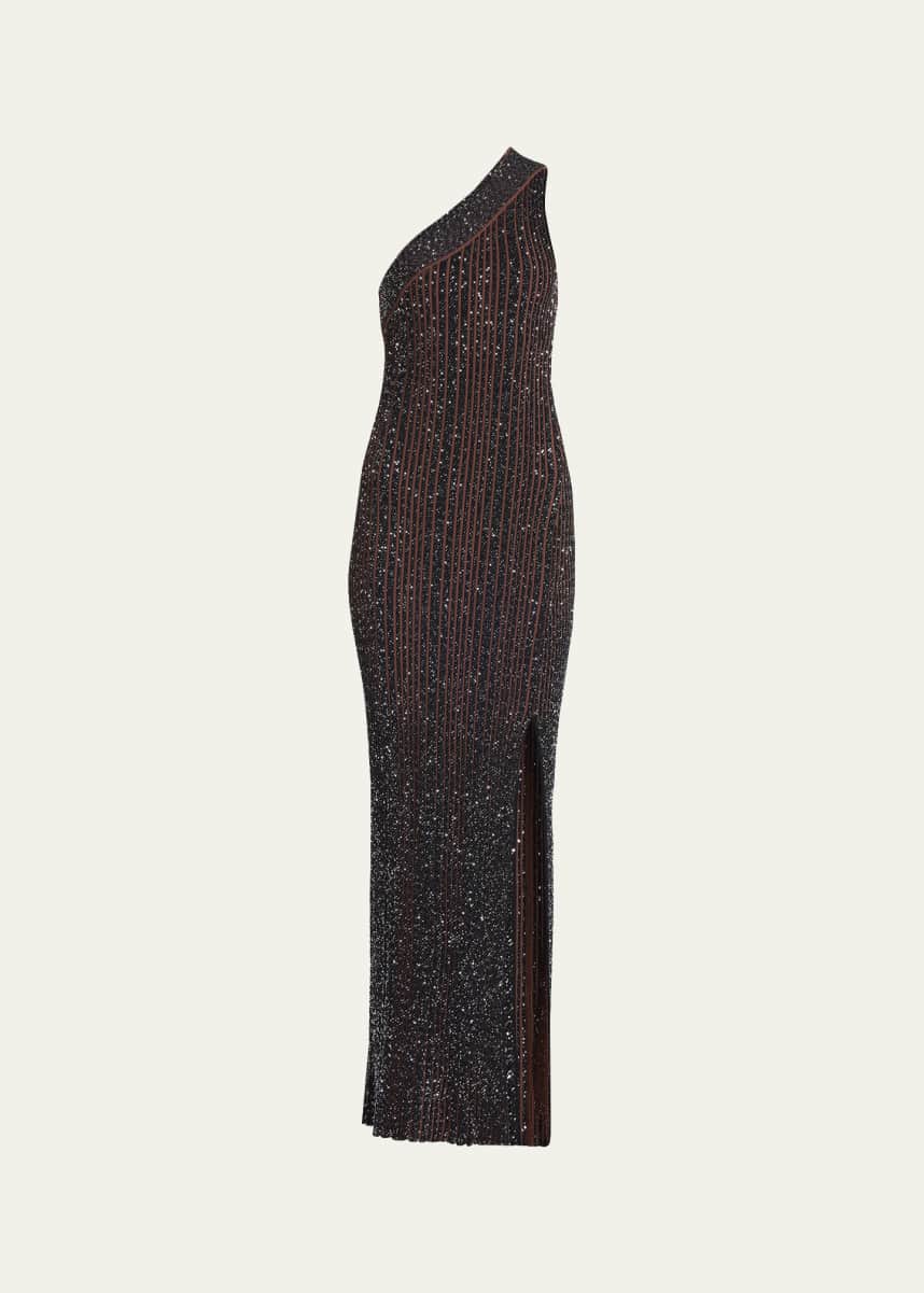 Missoni Long One-Shoulder Embellished Dress