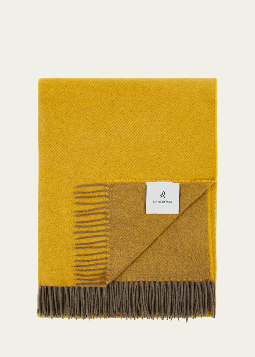 LANEROSSI Everest Color Reversible Cashmere Throw, 51" x 70"
