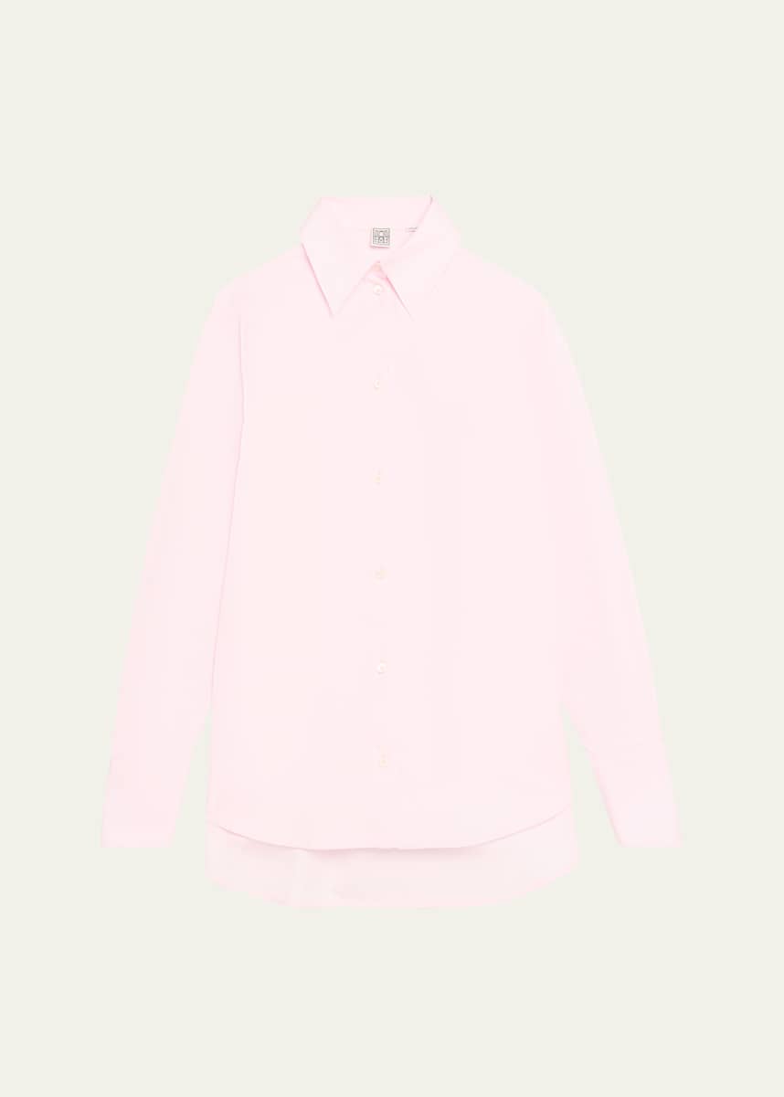 Toteme Kimono-Sleeve Poplin Button-Down Shirt