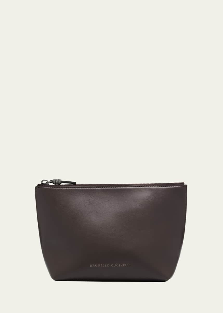 Brunello Cucinelli Monili Zip Leather Pouch Bag - Bergdorf