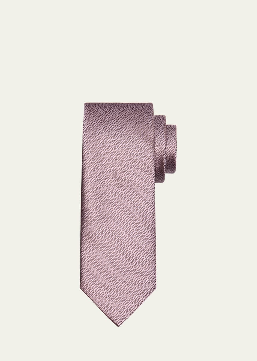 Brioni Men's Wave Jacquard Silk Tie
